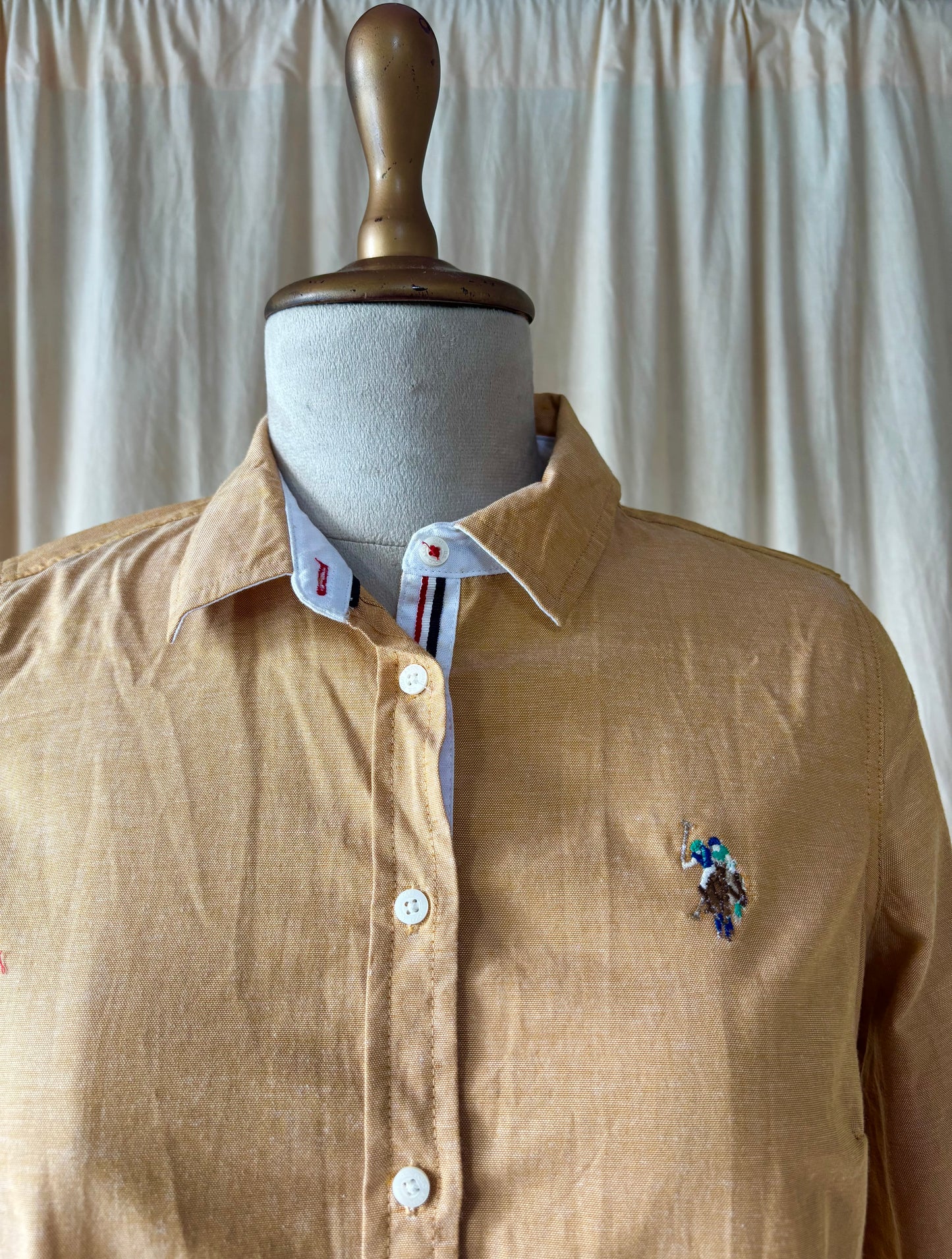 Orange cotton polo shirt