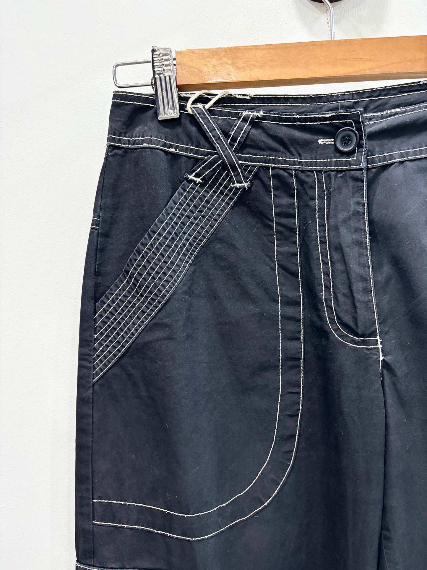 Black stitch detail jeans