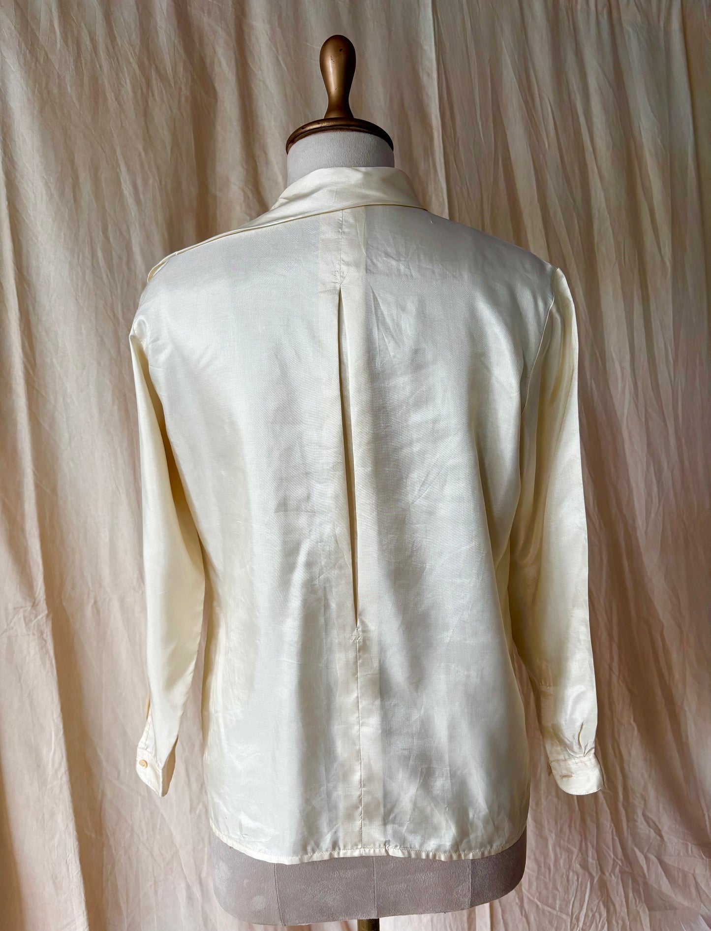 Vintage yellow elevated collar shirt