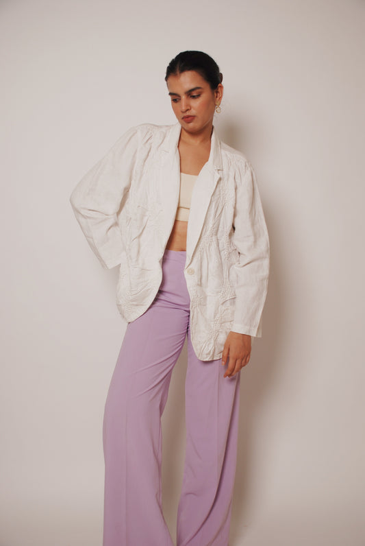 Lavender straight fit trousers