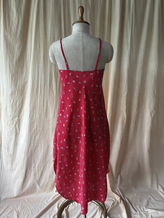 Red printed dress