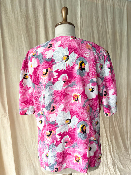 Pink Floral printed shirt