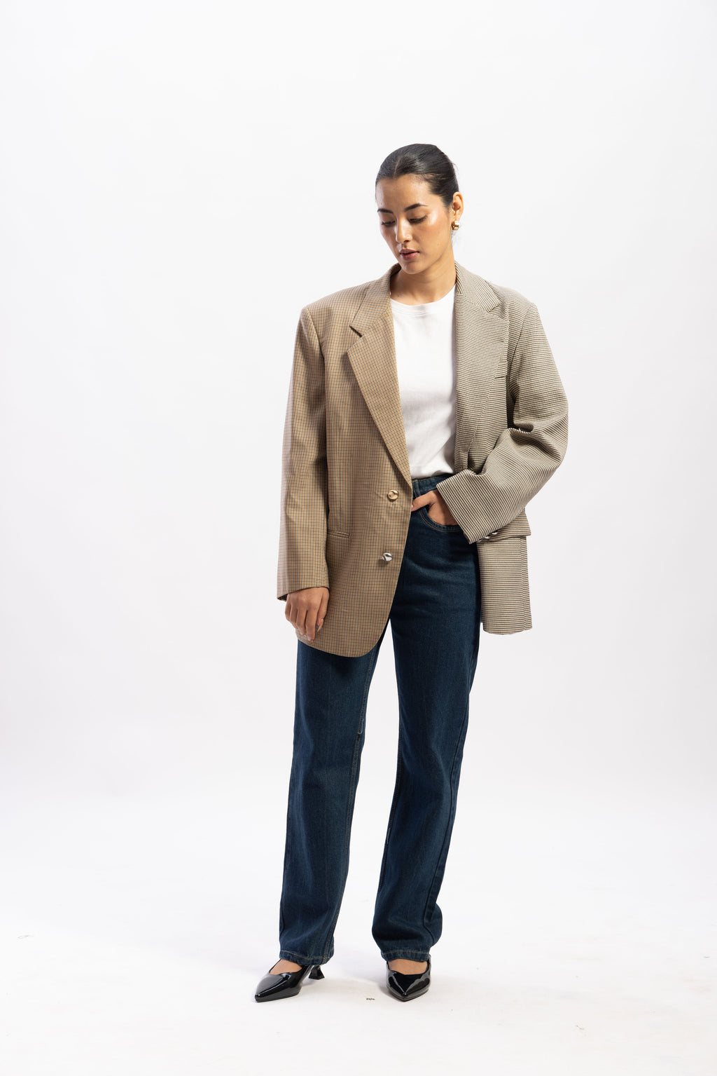 Half and half blazer