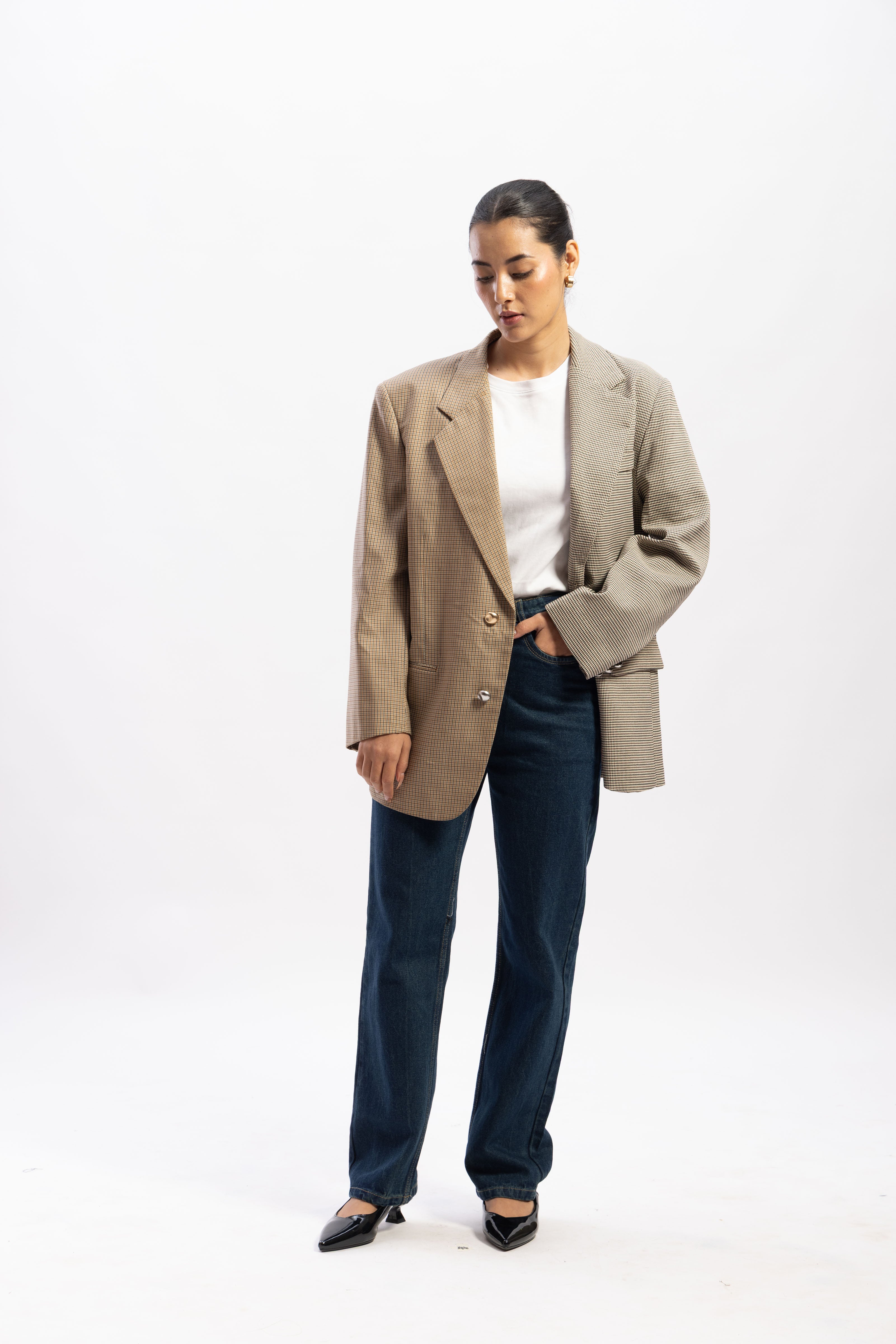 Half and half blazer