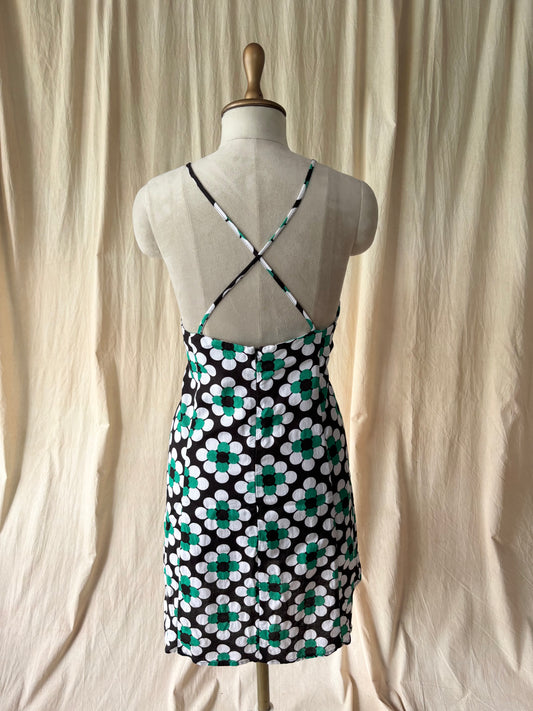 Printed mini halter dress