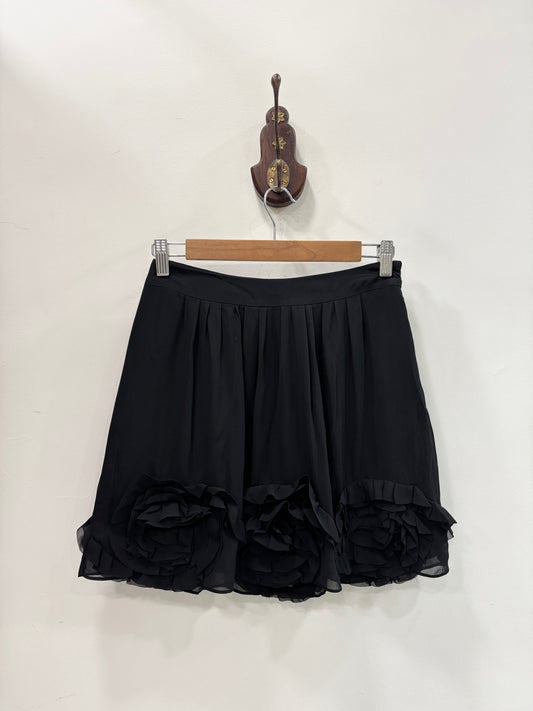 Black skirt with floral detail