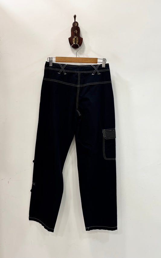 Black stitch detail jeans