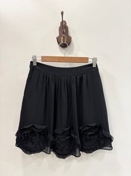 Black skirt with floral detail
