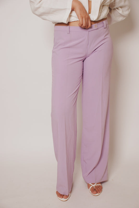 Lavender straight fit trousers