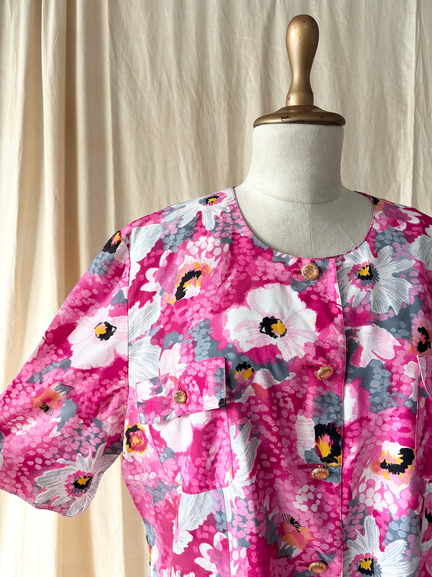 Pink Floral printed shirt