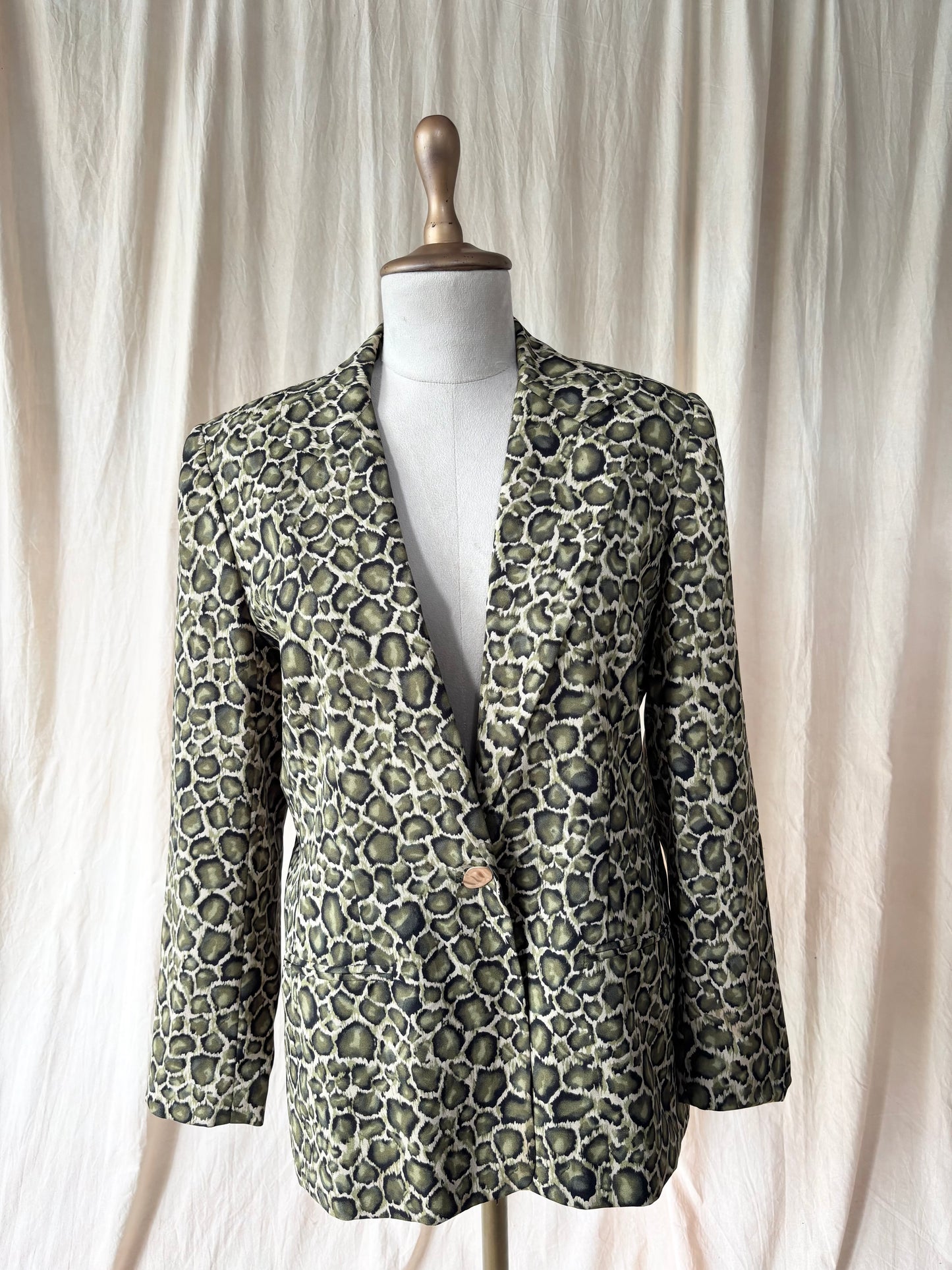 Vintage animal print blazer