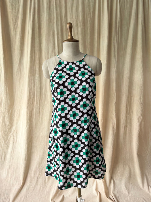 Printed mini halter dress