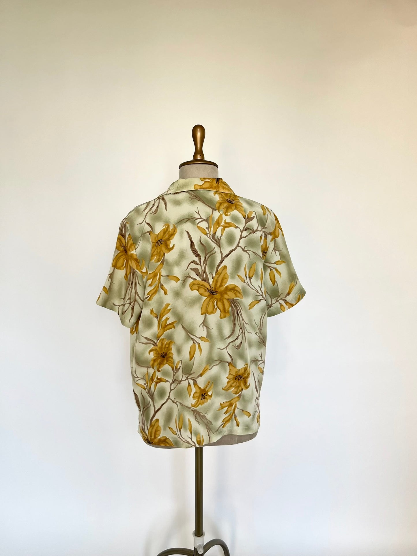 Sage green printed shirt