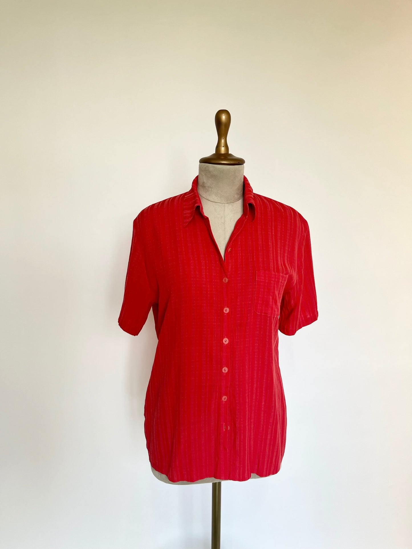 Red textured shirt
