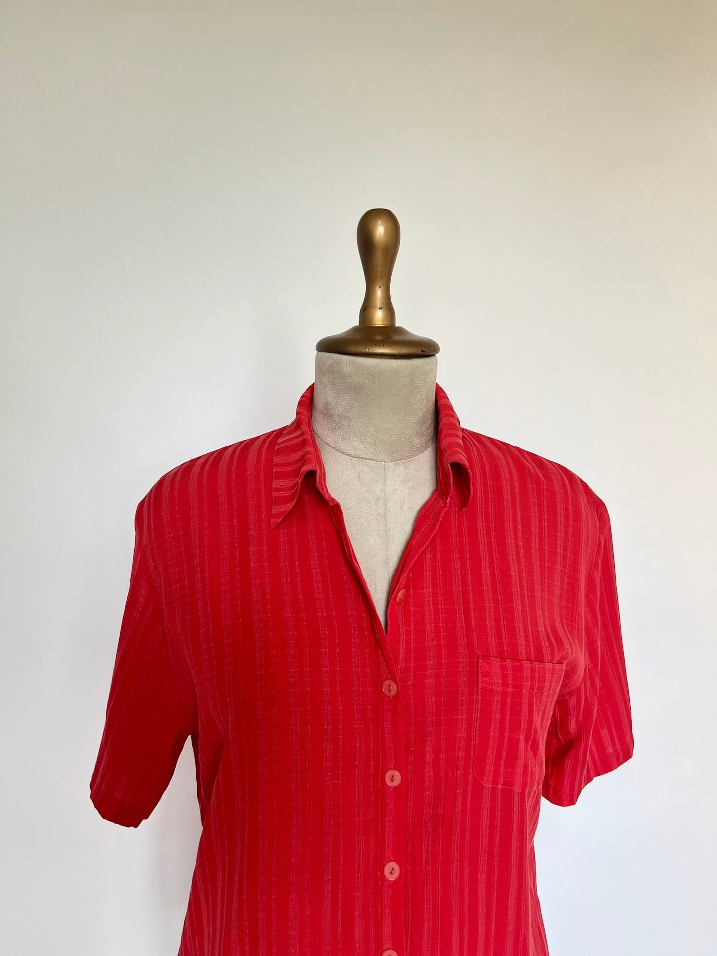 Red textured shirt