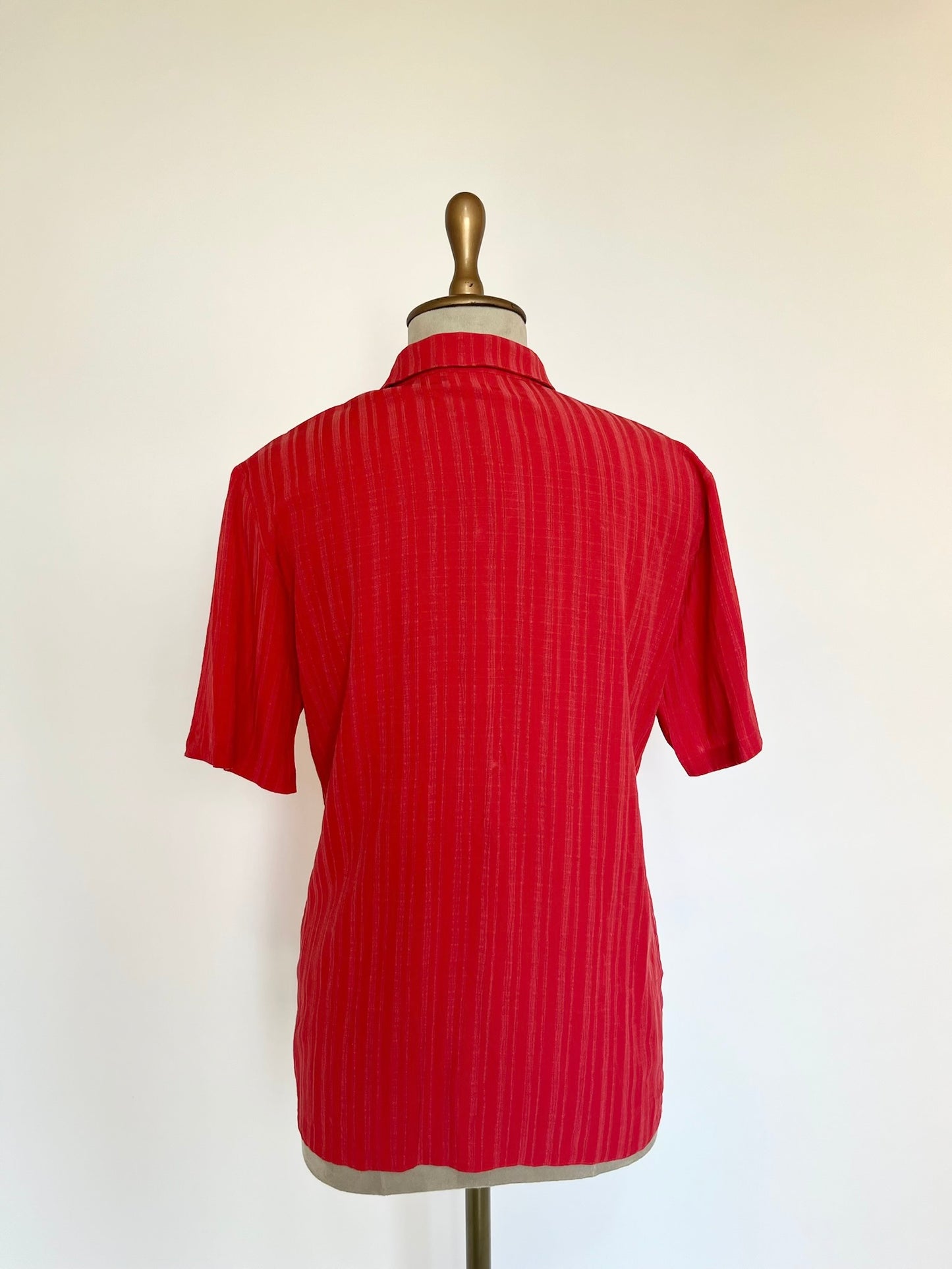 Red textured shirt