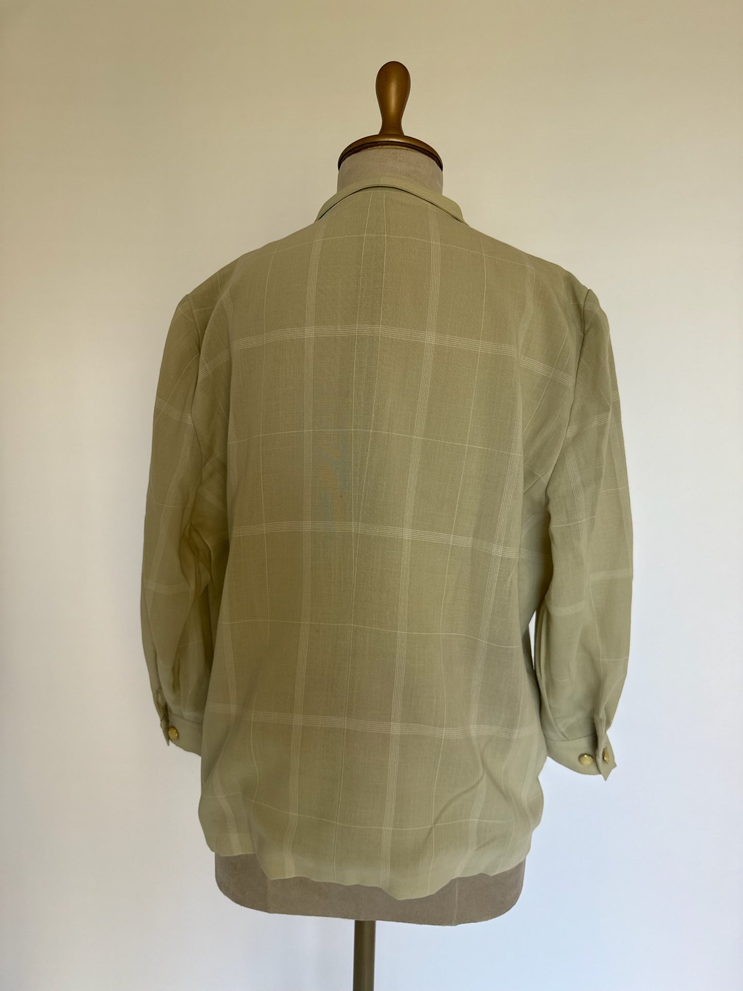 Mint green checkered blazer