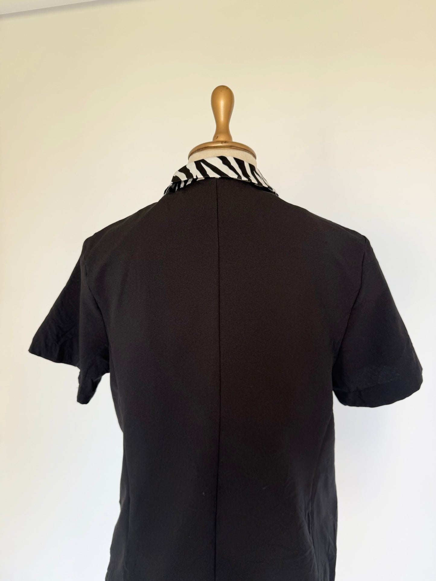 Black short sleeved blouse