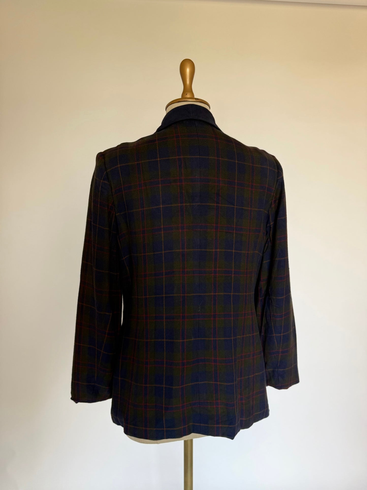 Navy & green striped jacket
