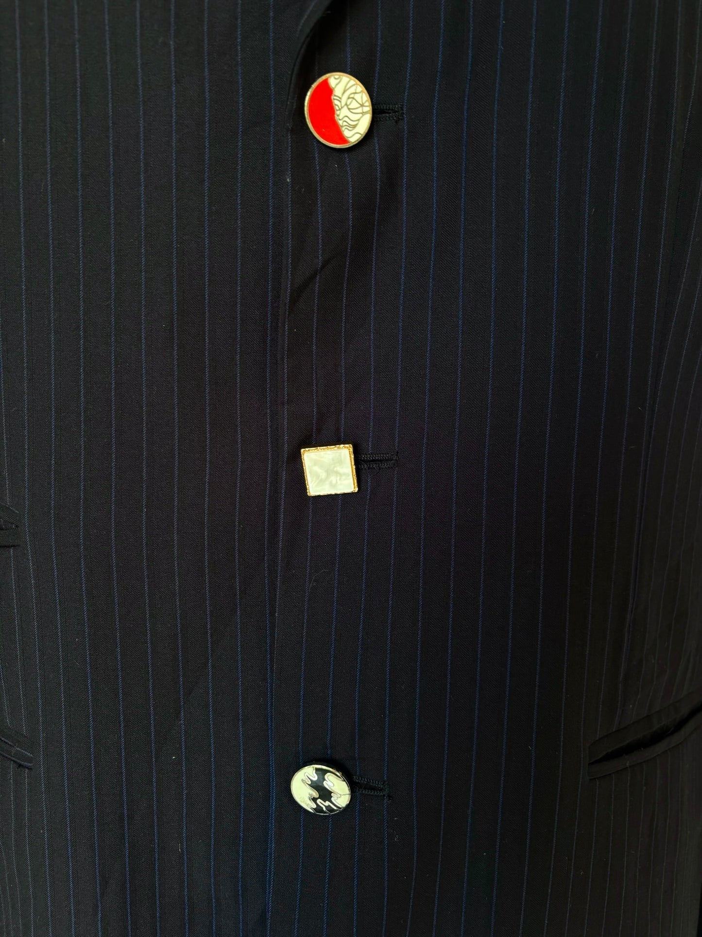 Navy blue striped blazer