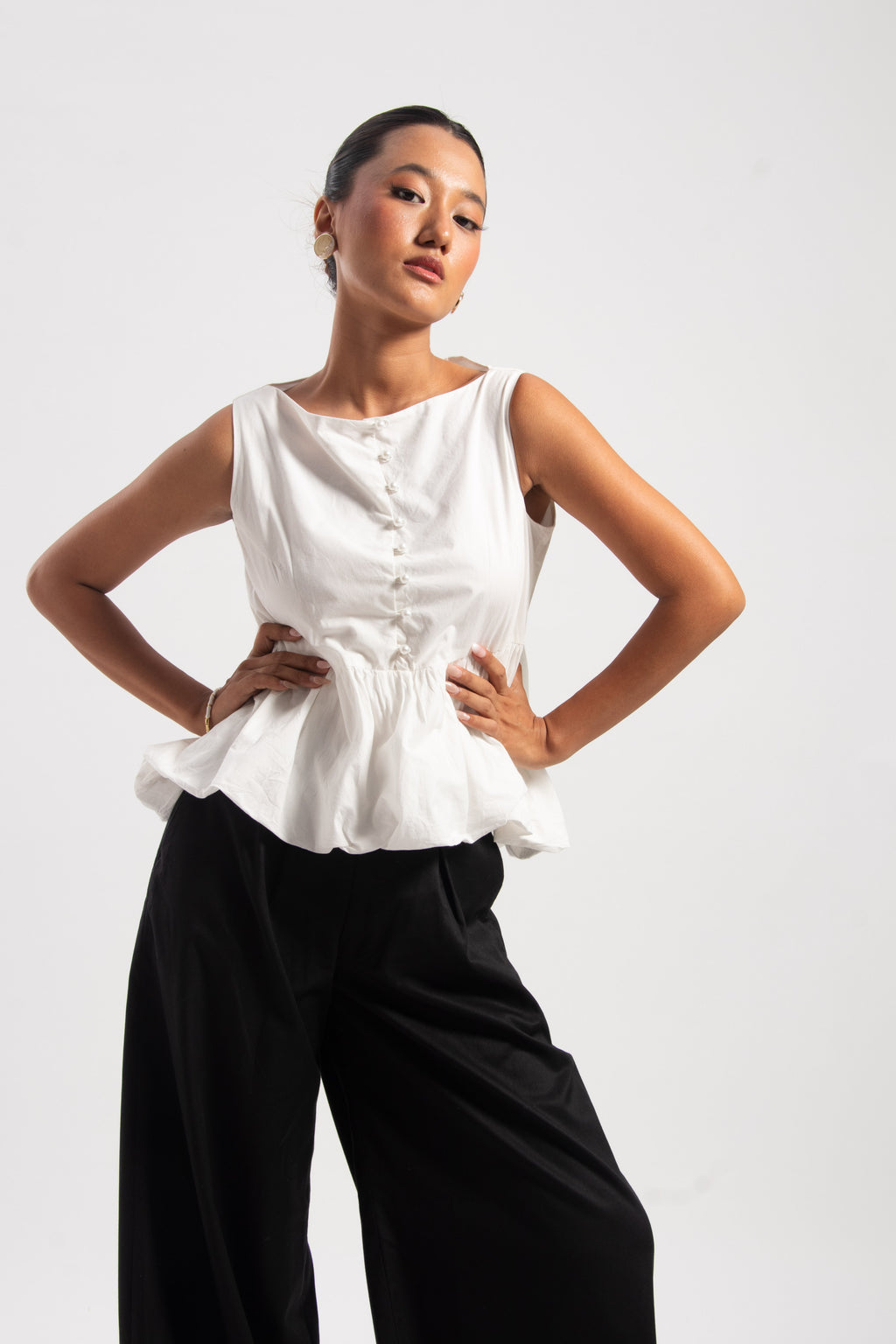 LILY BUBBLE HEM TOP