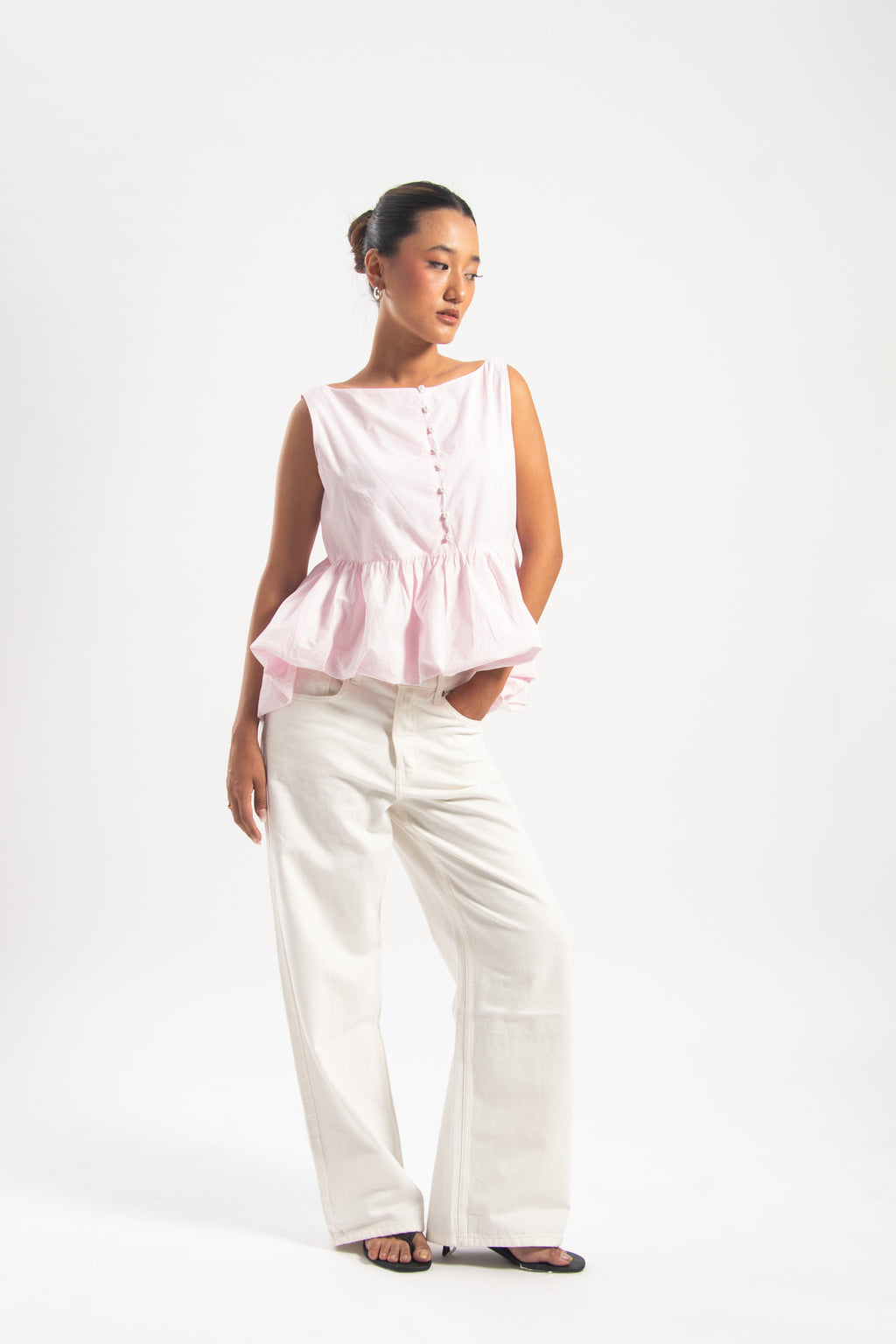 LILY BUBBLE HEM TOP