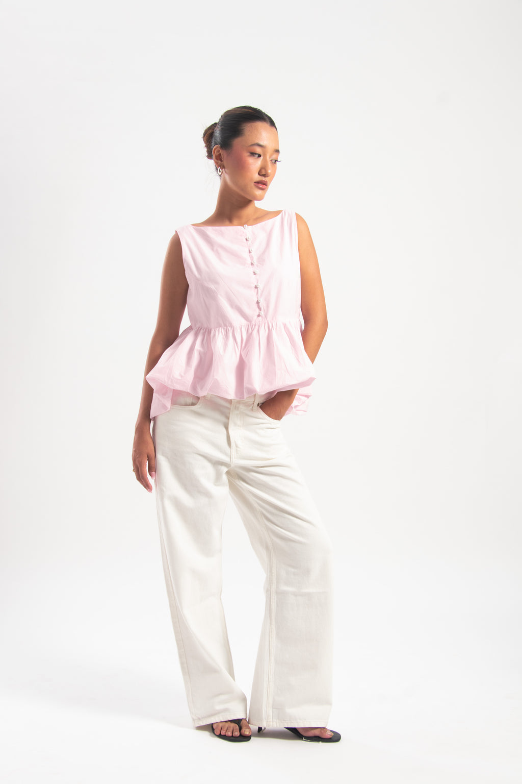 LILY BUBBLE HEM TOP