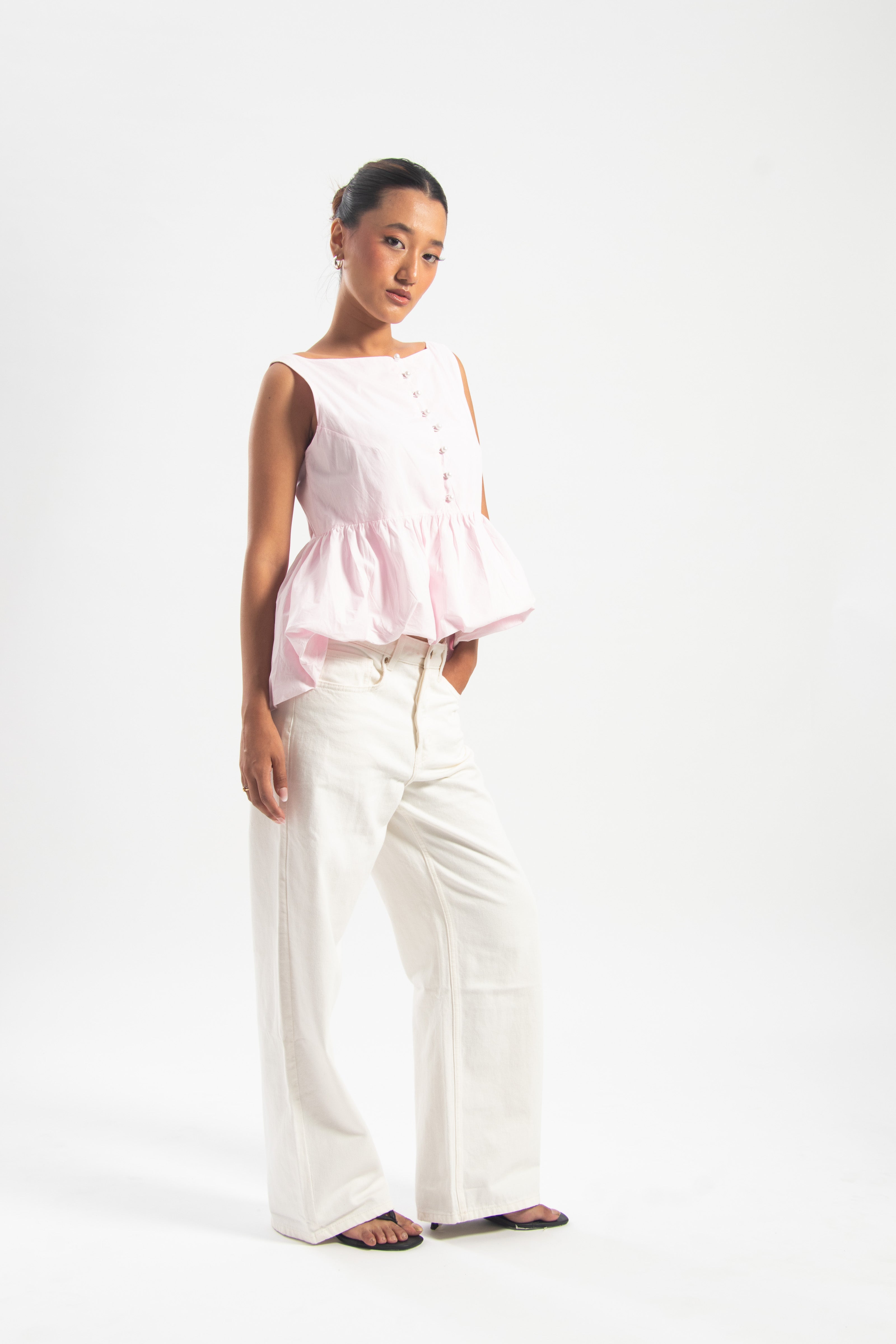 LILY BUBBLE HEM TOP