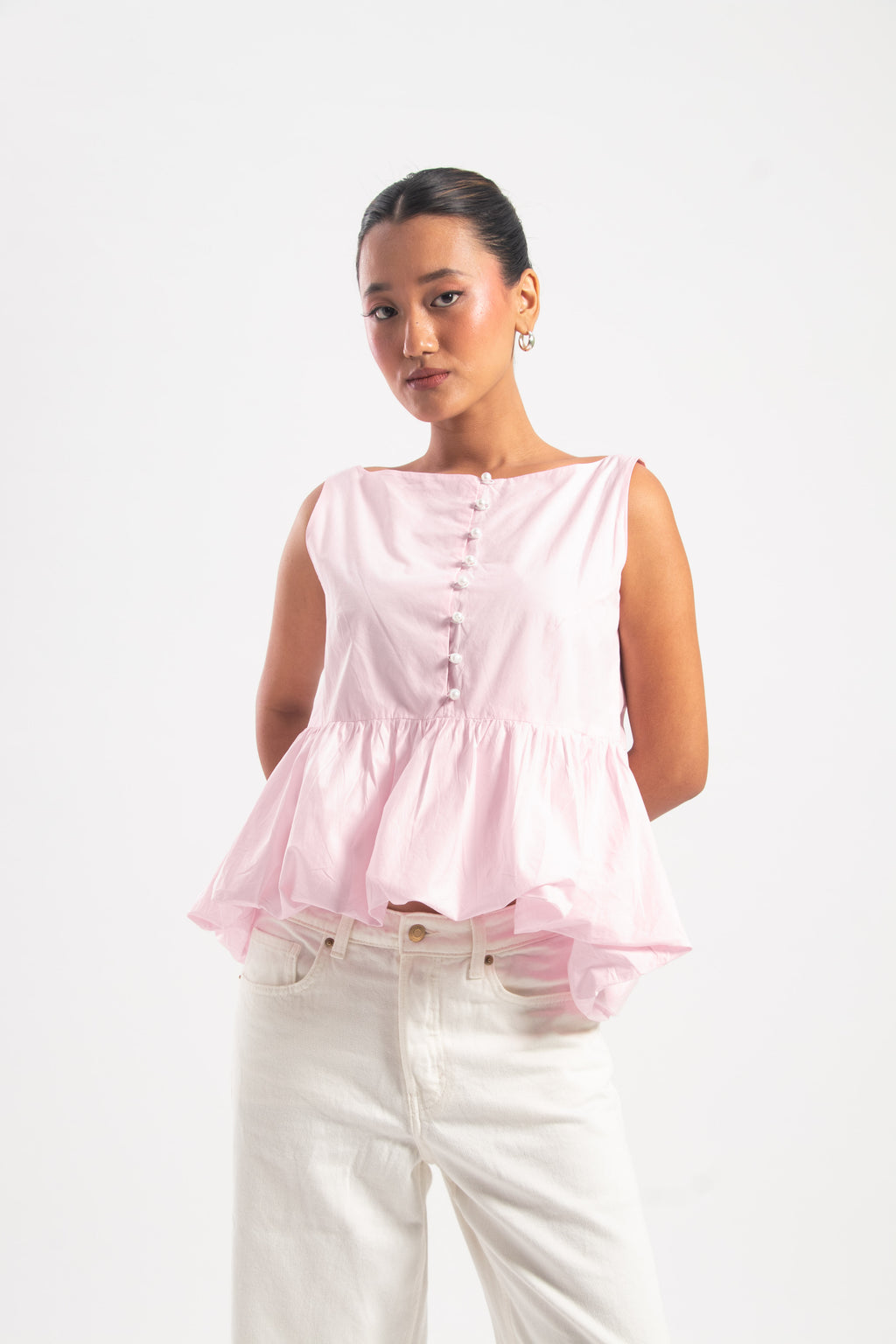 LILY BUBBLE HEM TOP