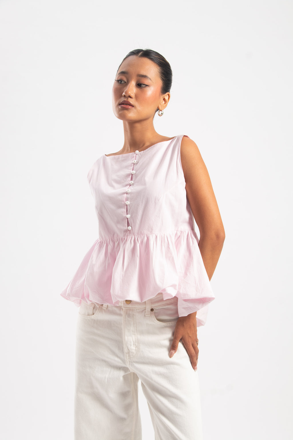 LILY BUBBLE HEM TOP