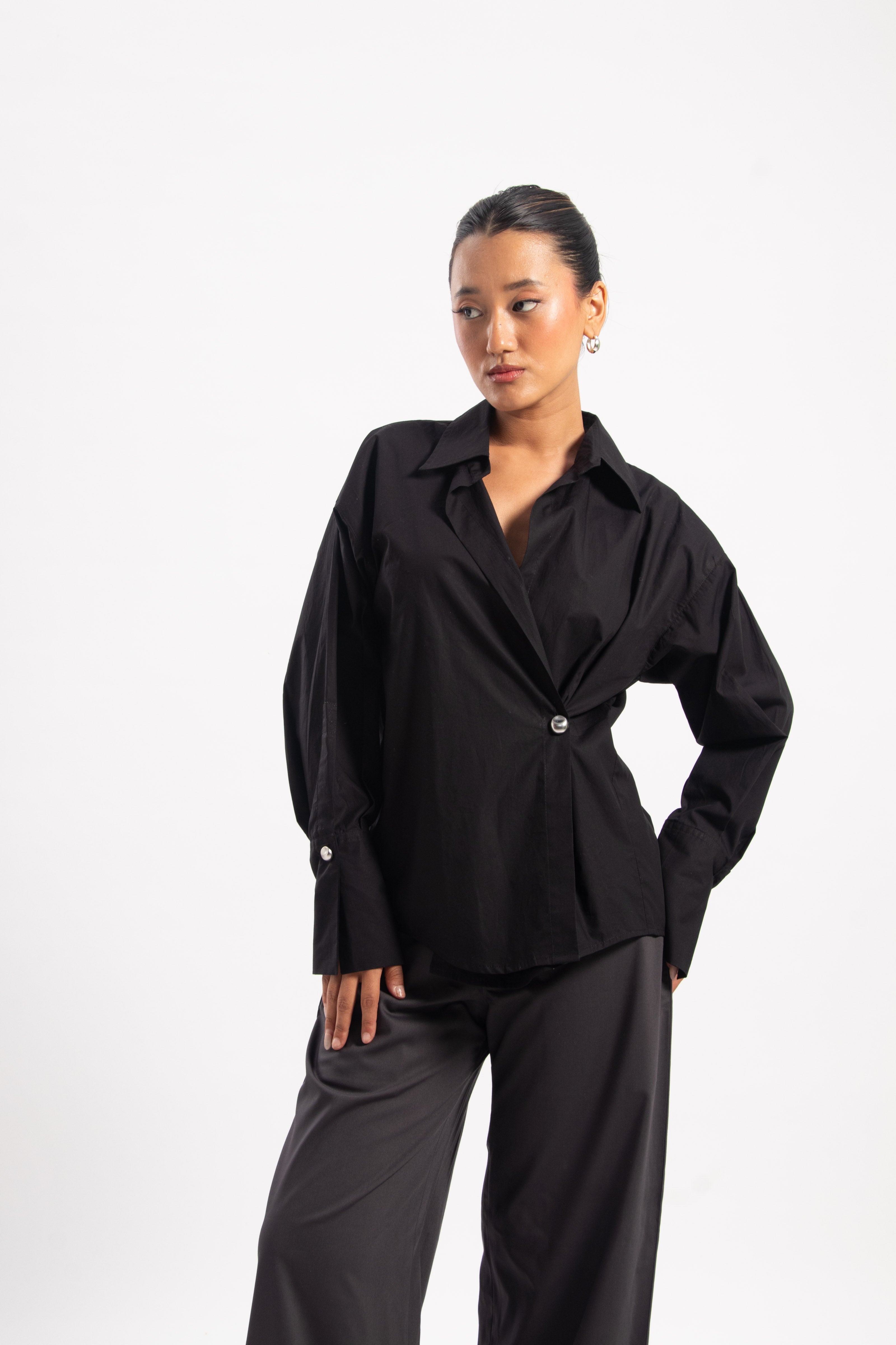 MUSE OVERLAP BLACK SHIRT