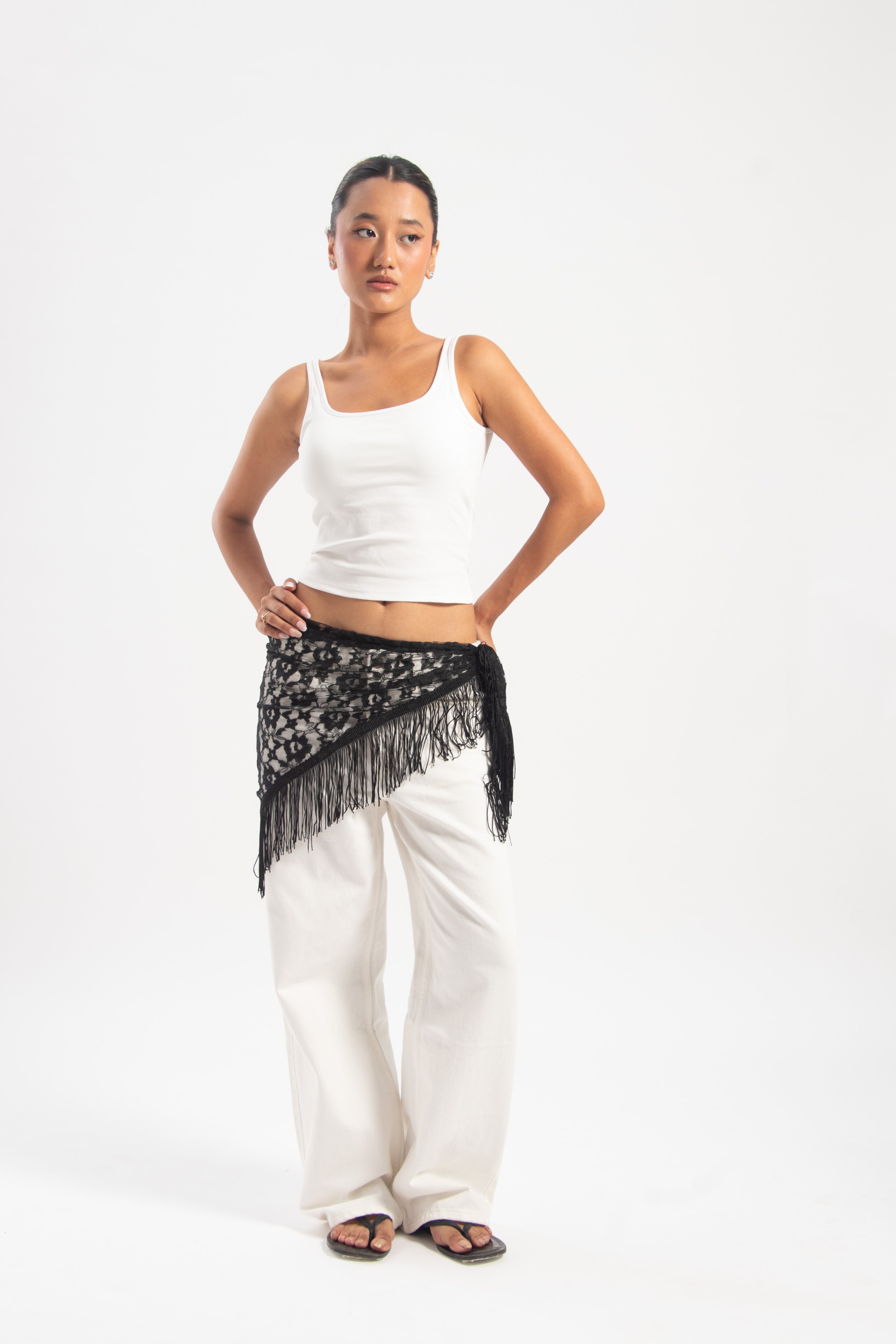 GIGI BLACK LACE SCARF