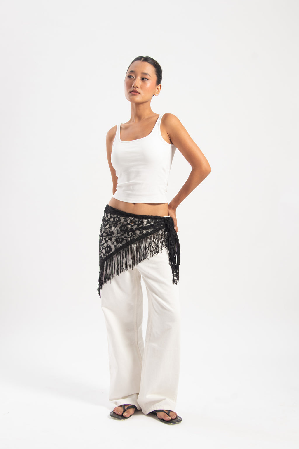 GIGI BLACK LACE SCARF