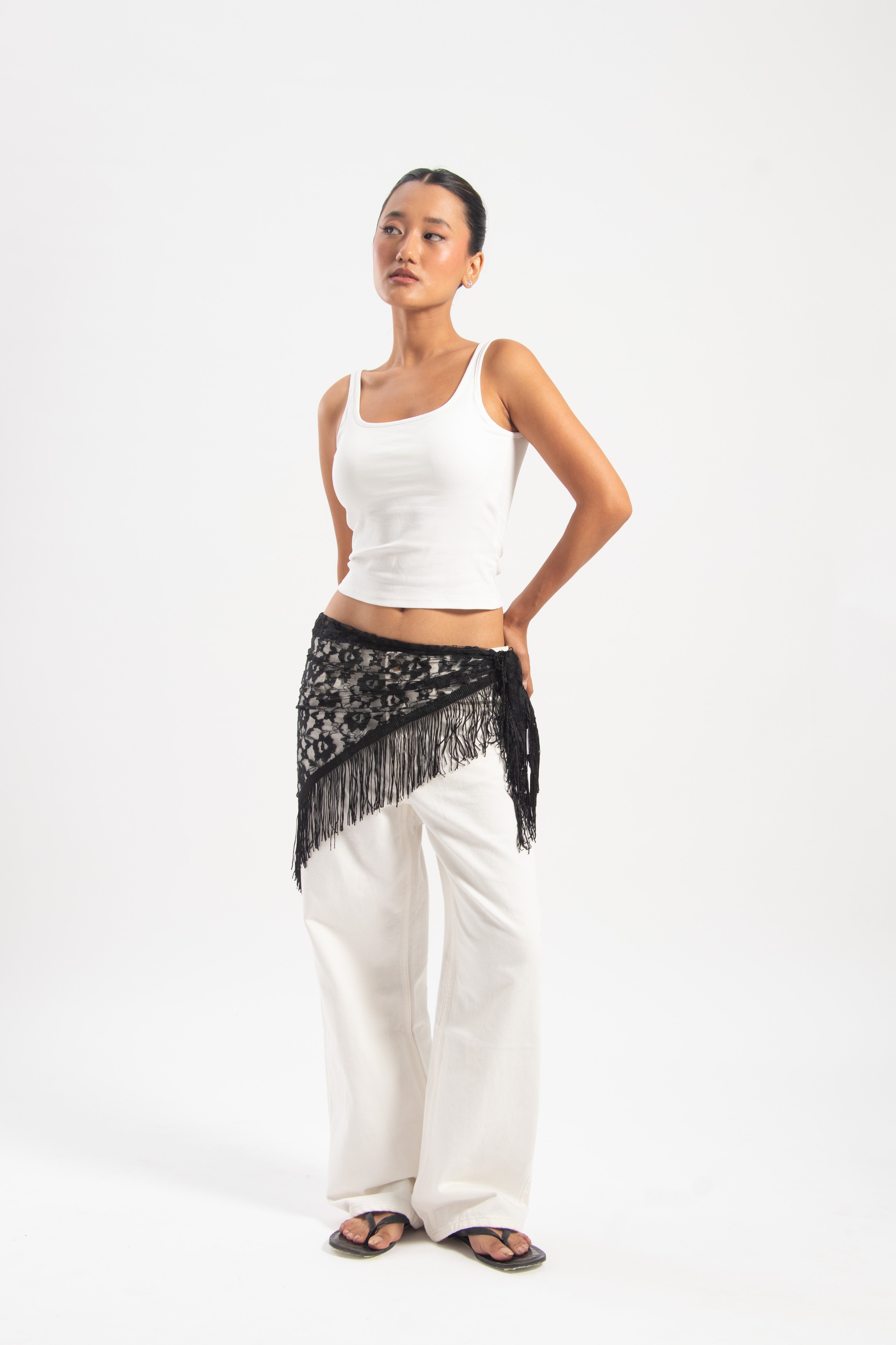 GIGI BLACK LACE SCARF