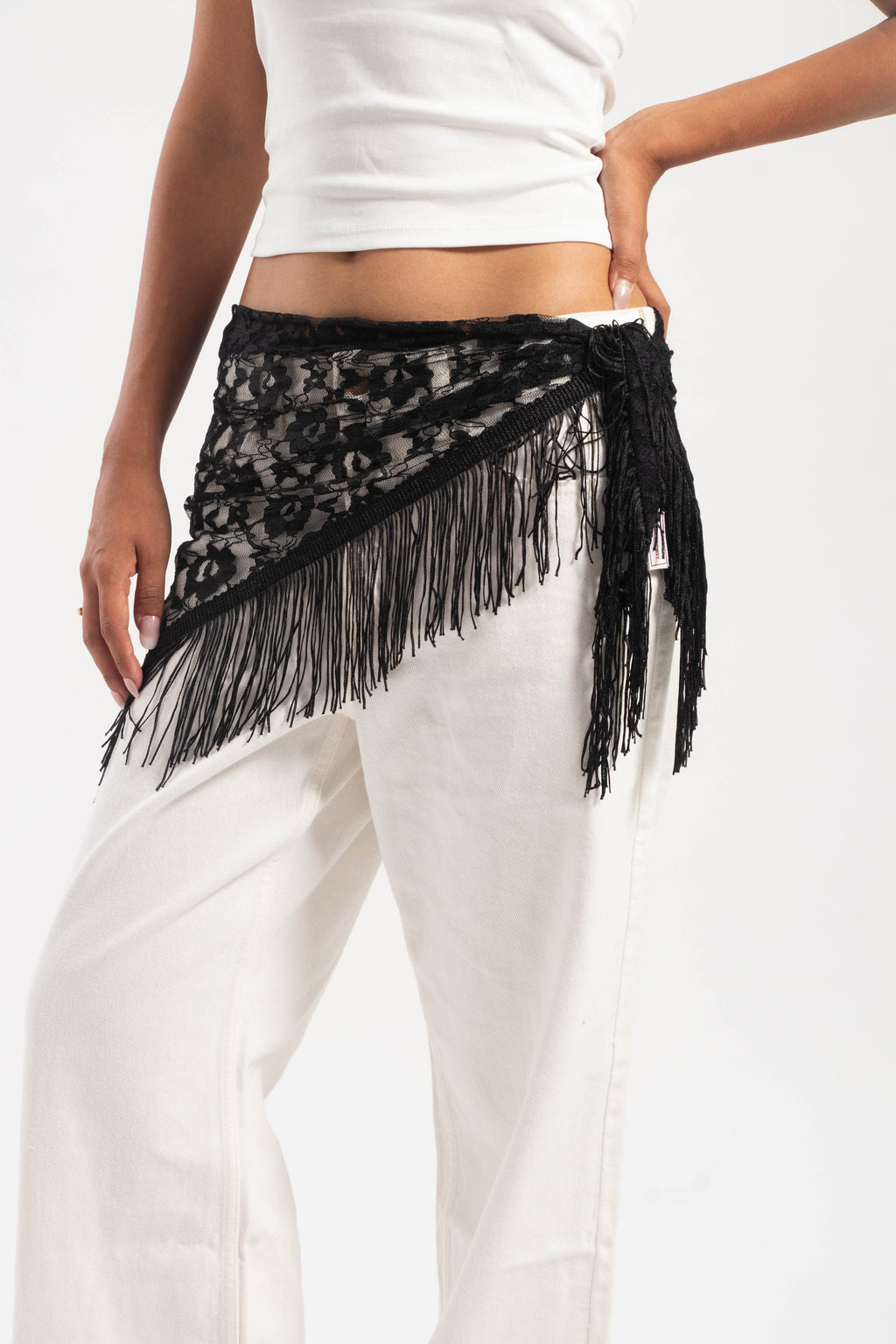 GIGI BLACK LACE SCARF