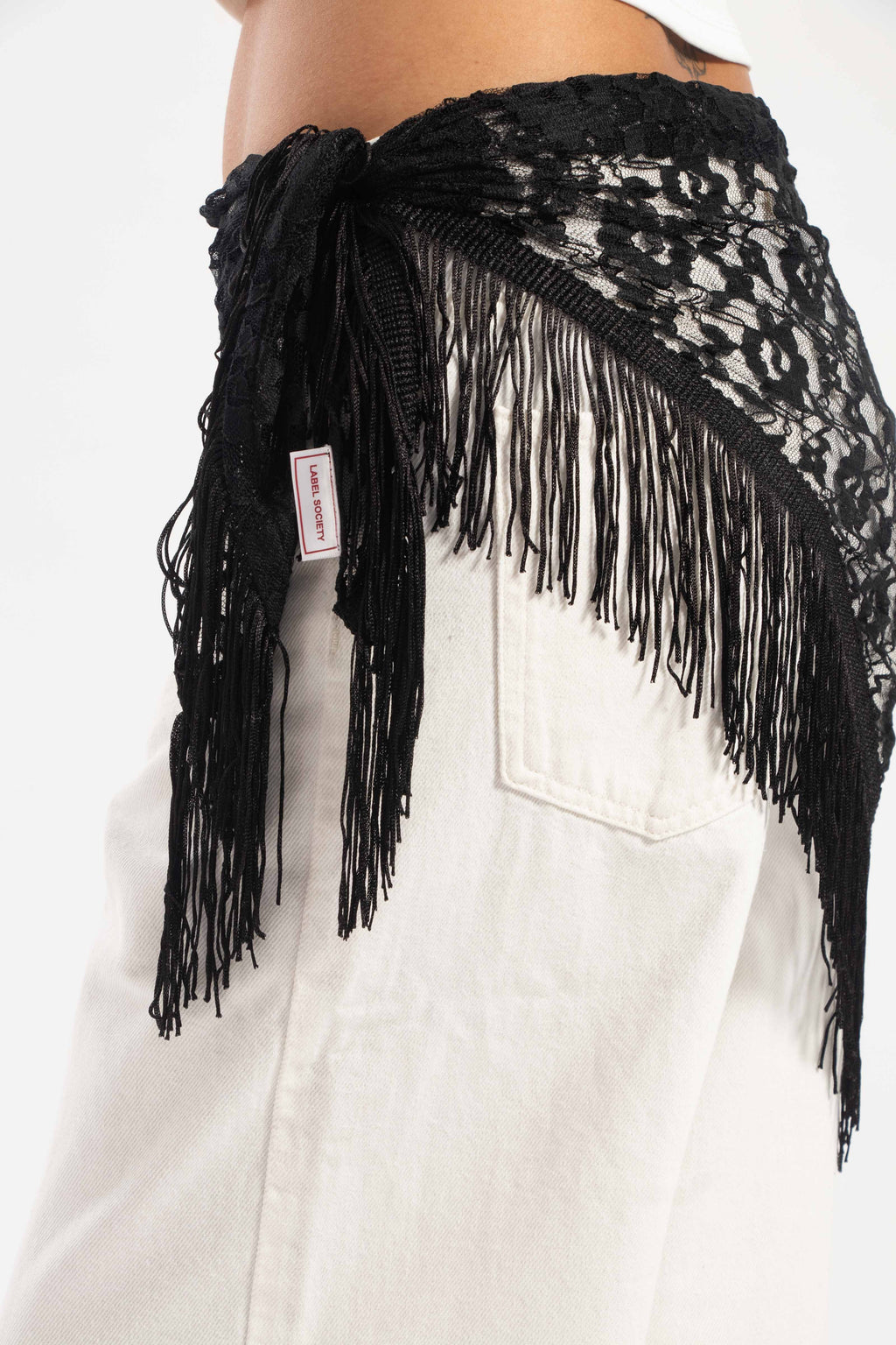 GIGI BLACK LACE SCARF