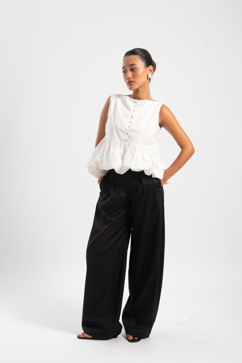 LILY BUBBLE HEM TOP