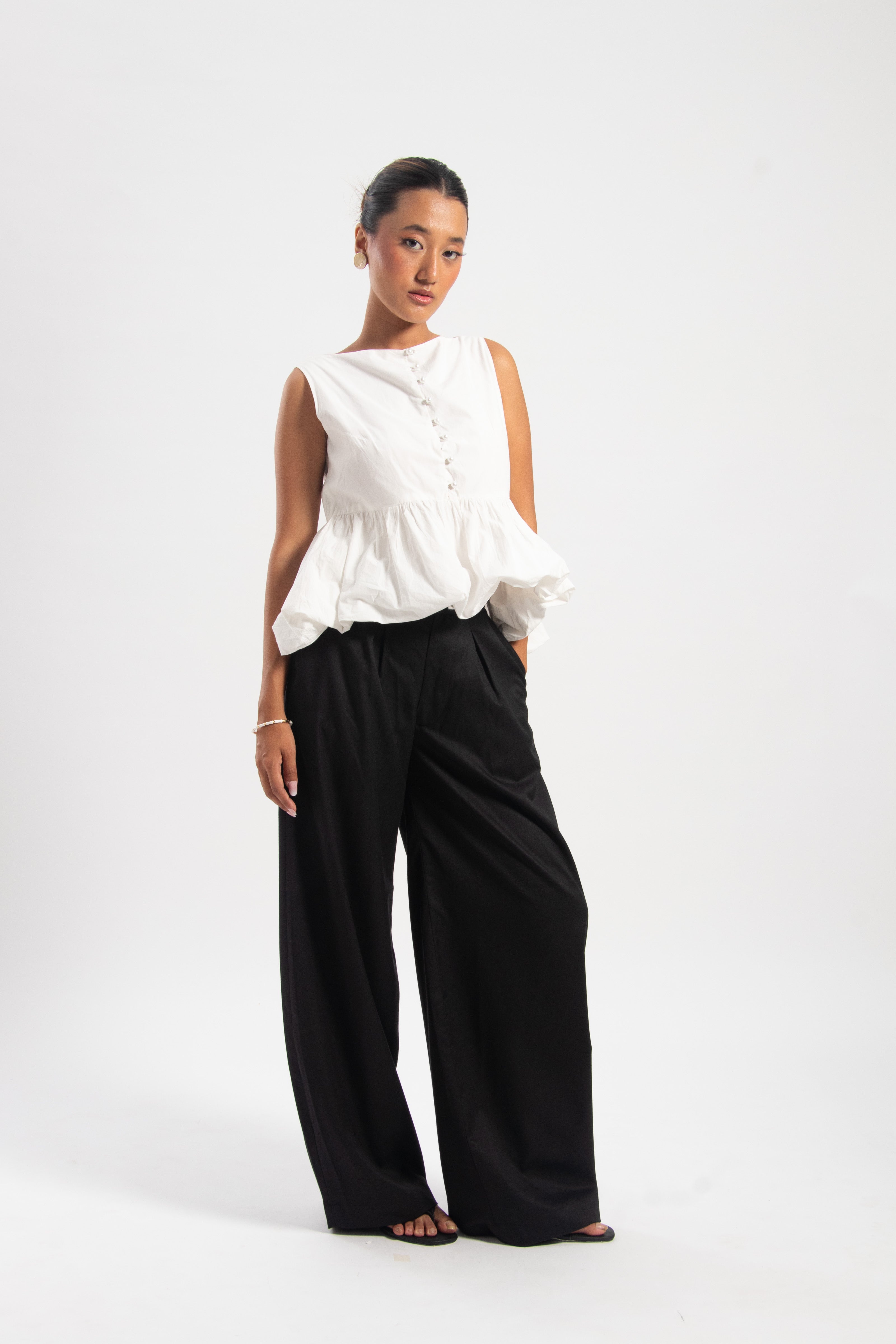 LILY BUBBLE HEM TOP