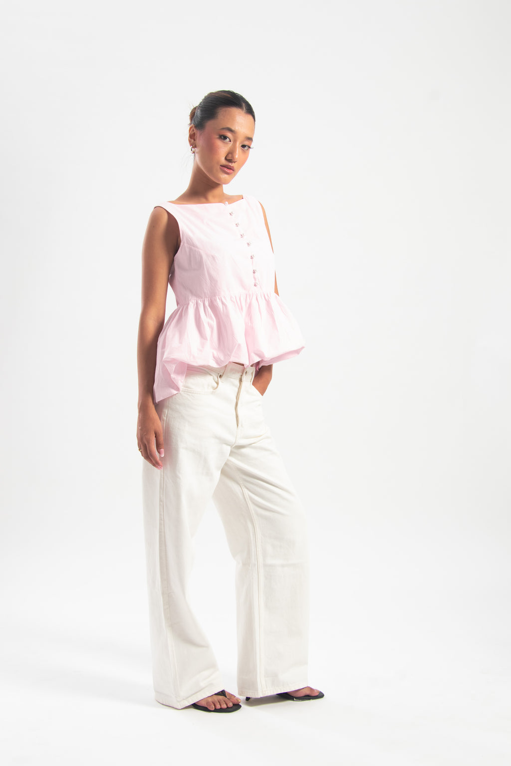 LILY BUBBLE HEM TOP