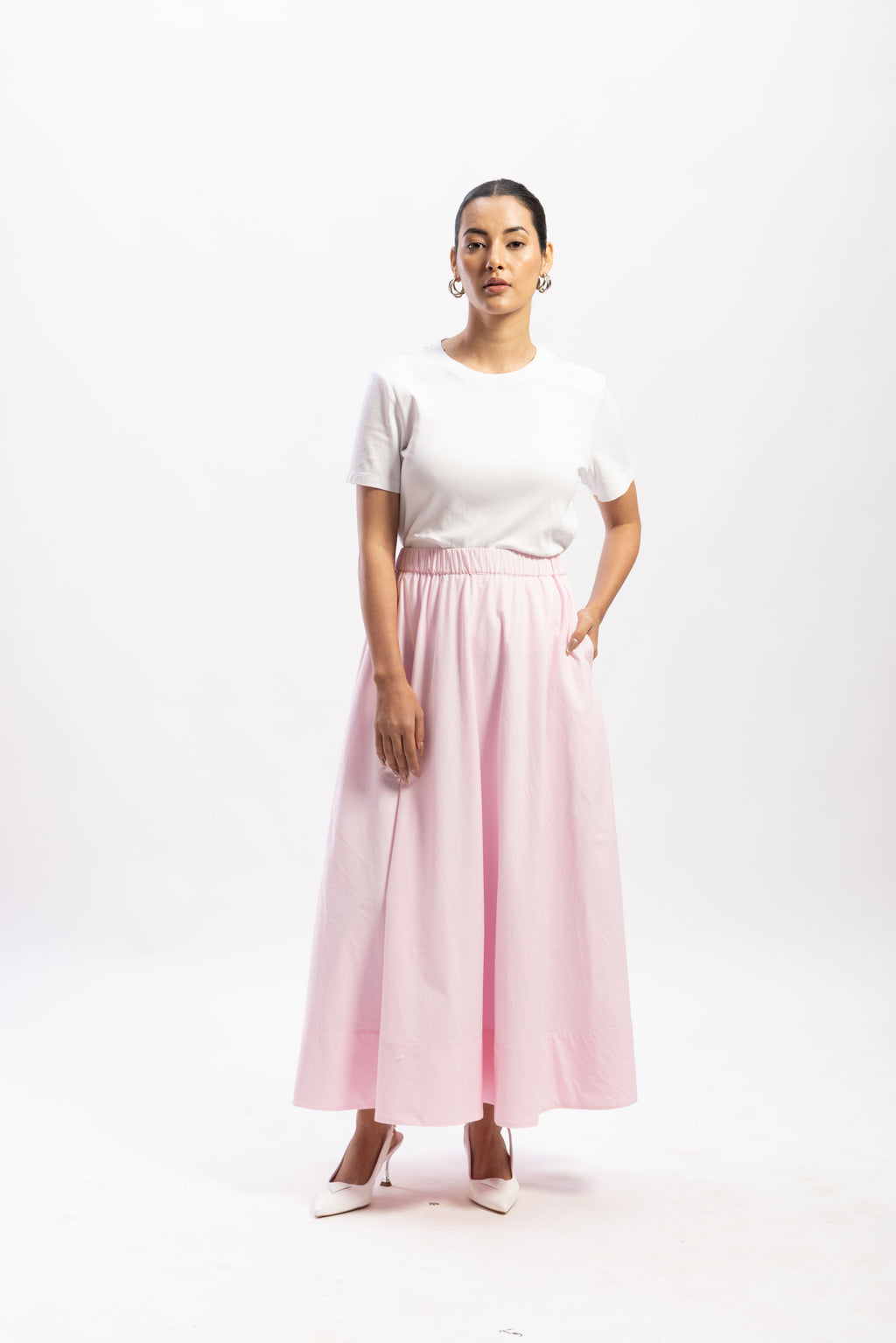 The muse poplin skirt