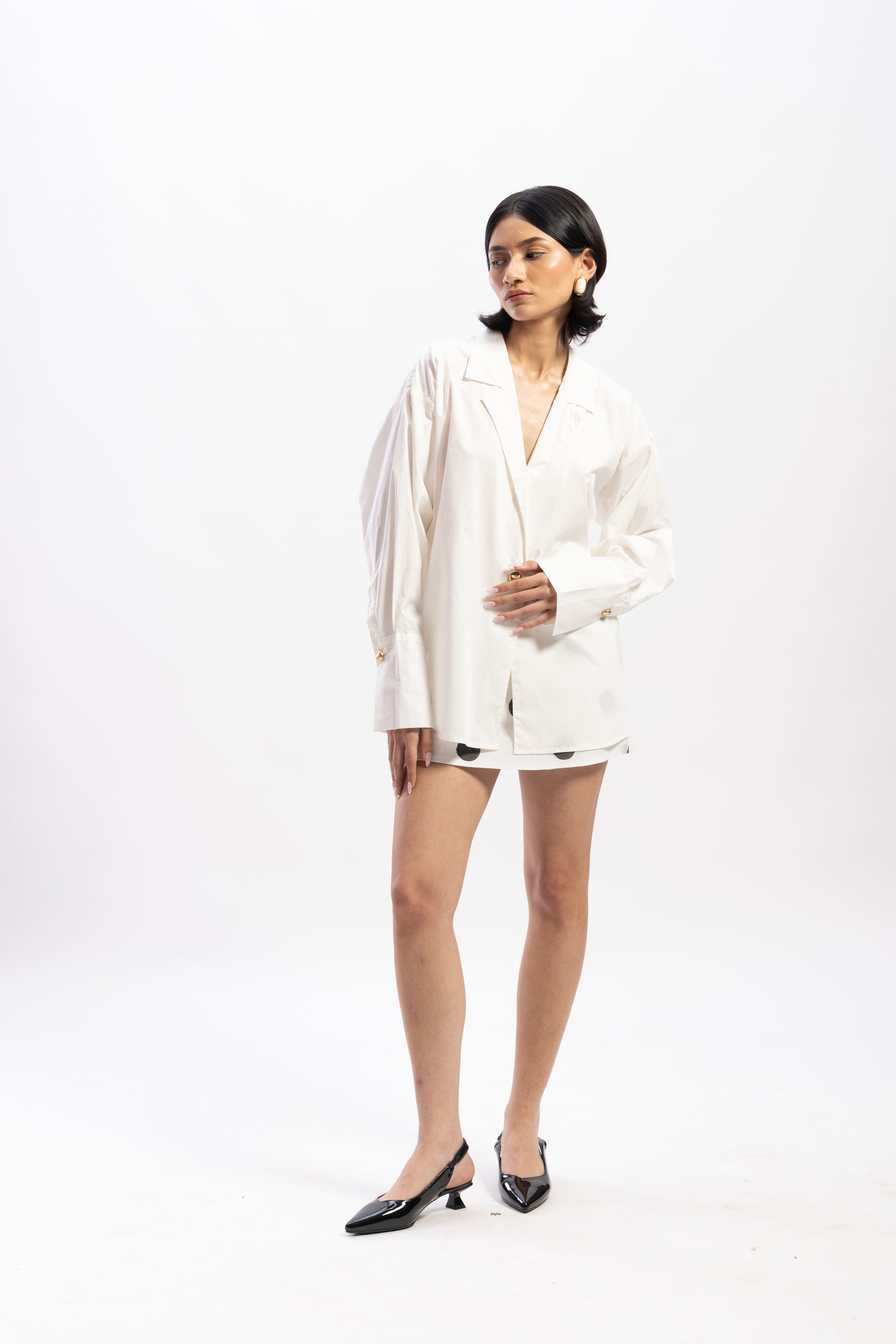 Oversized classic white shirt