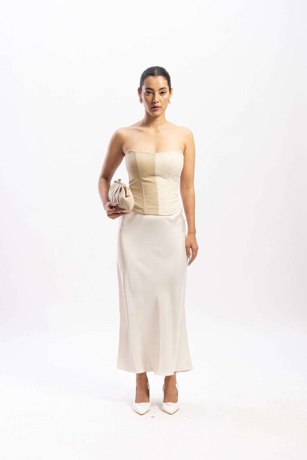 Half & Half paneled corset