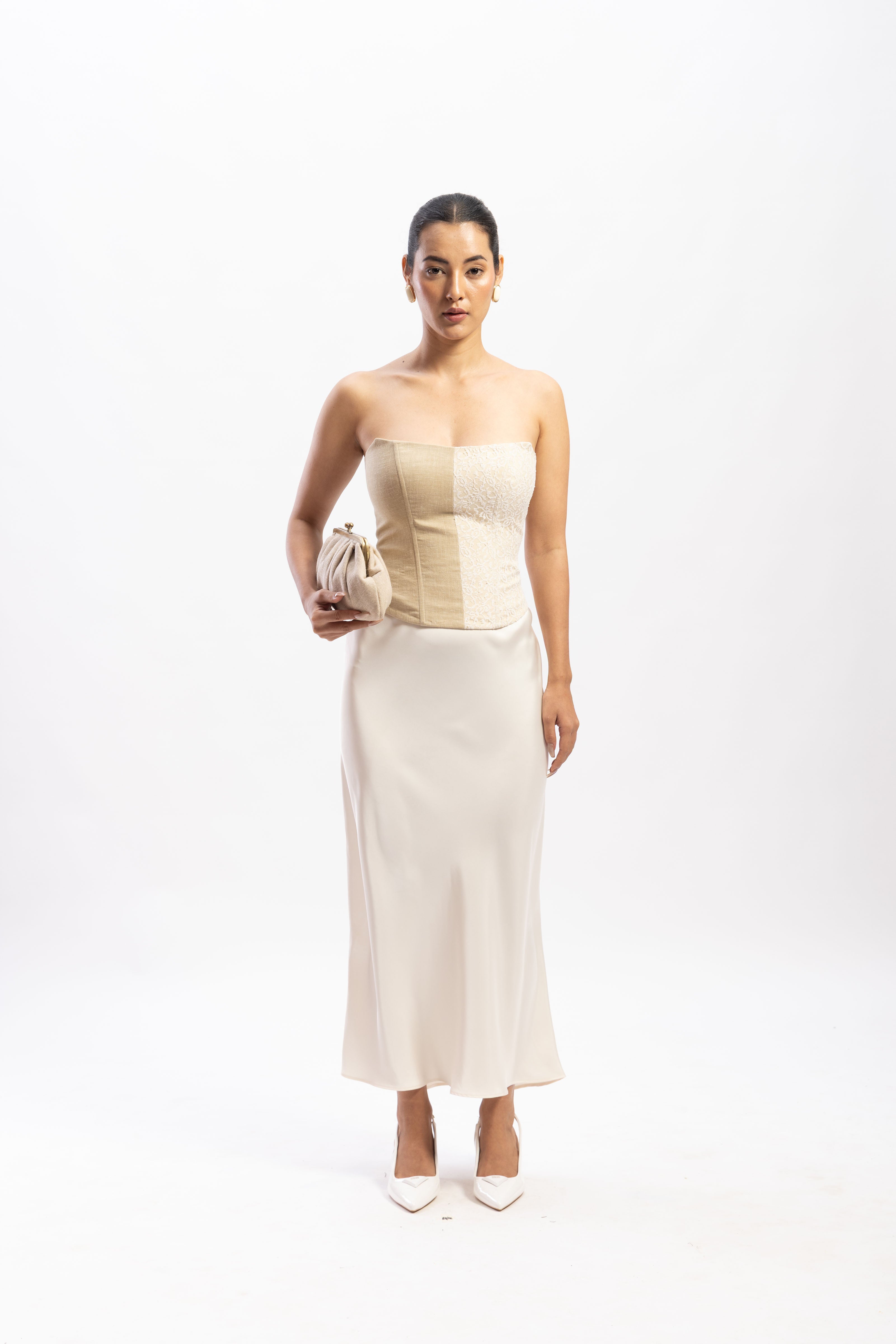 Half & Half paneled corset