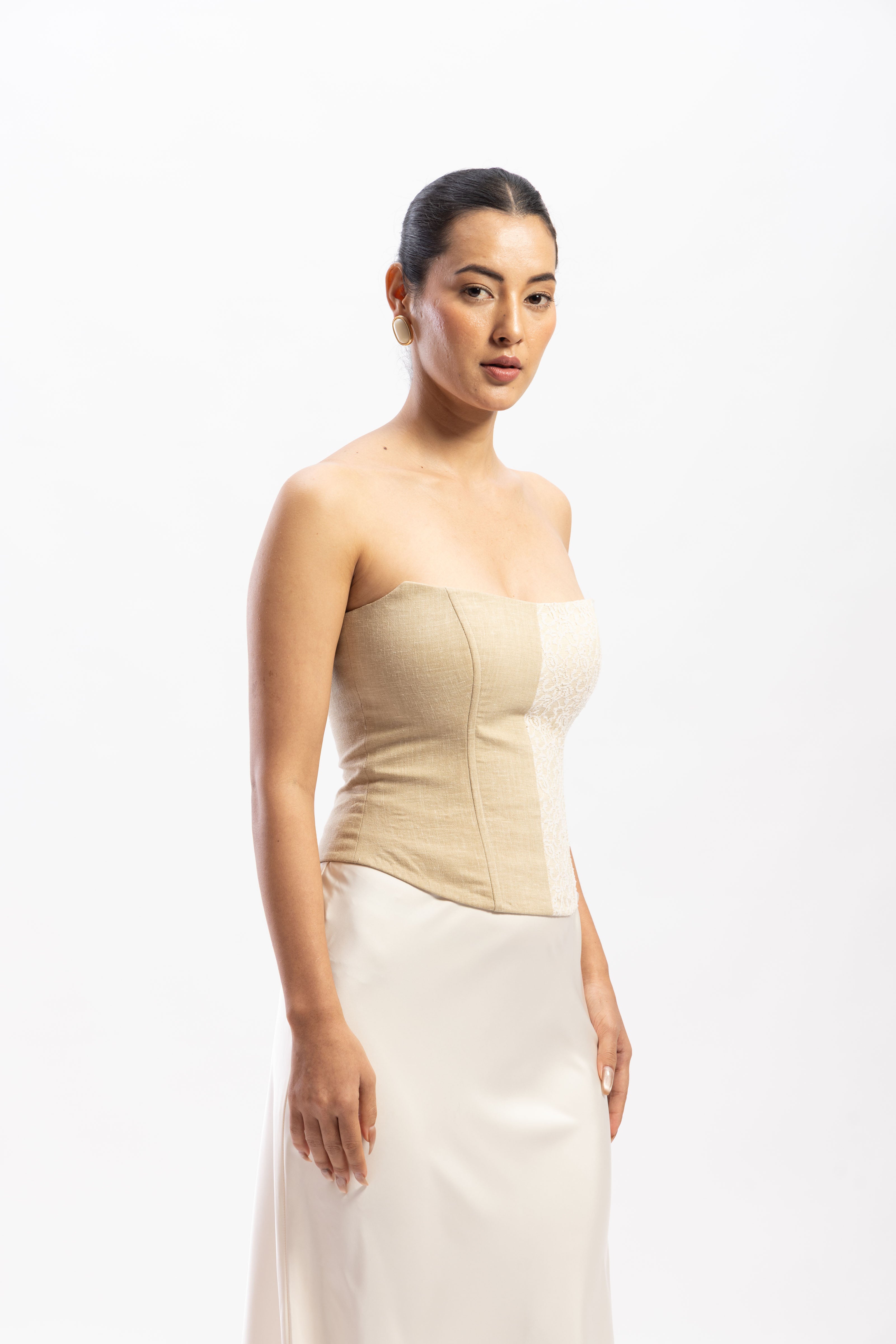 Half & Half paneled corset