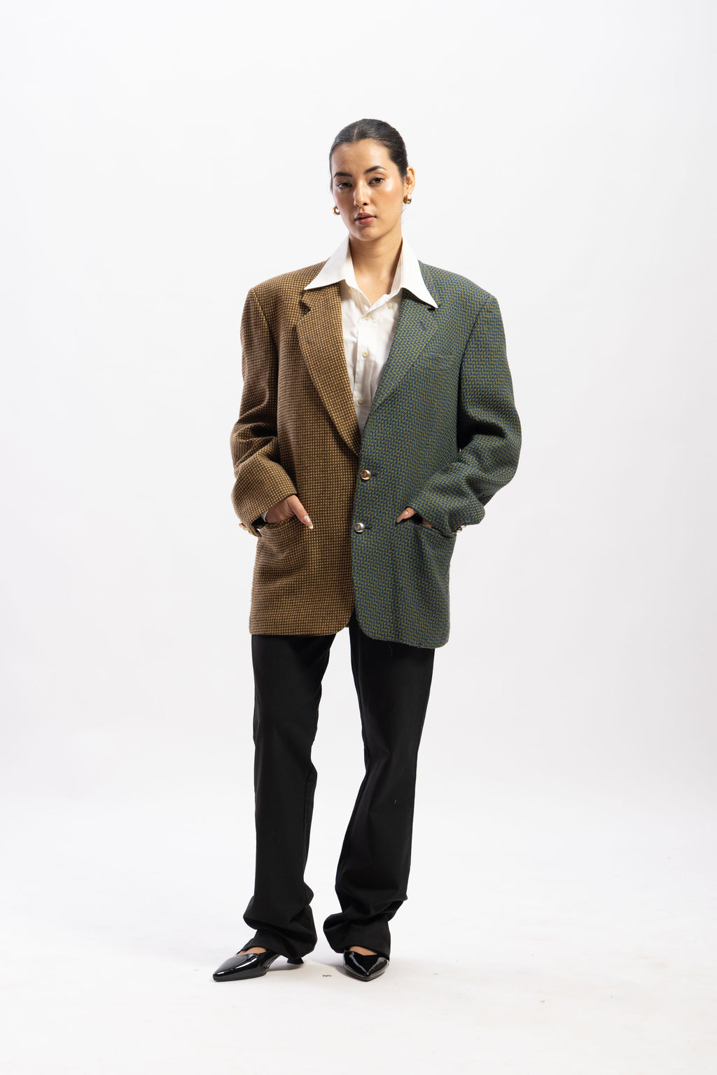 Half and half blazer