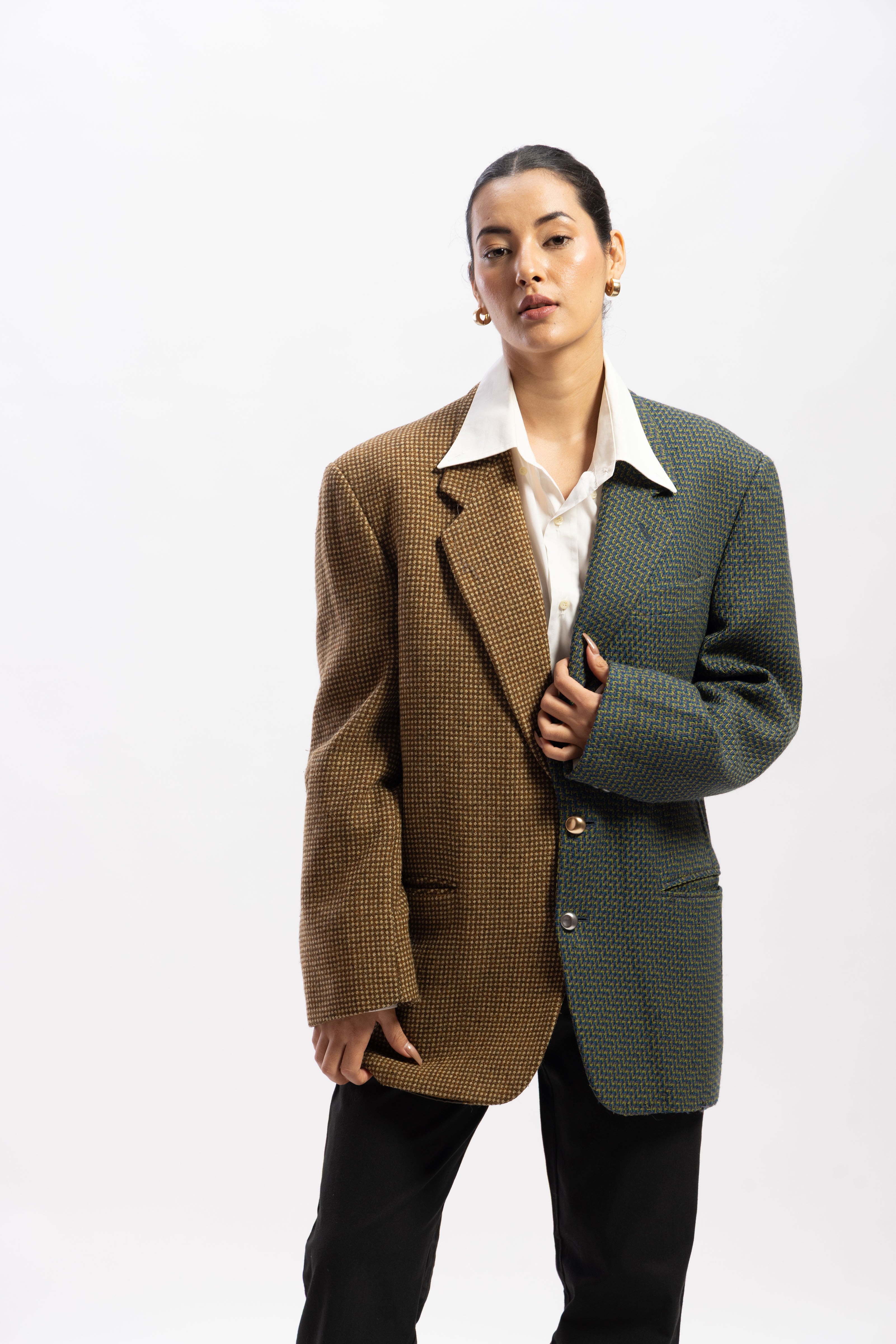 Half and half blazer