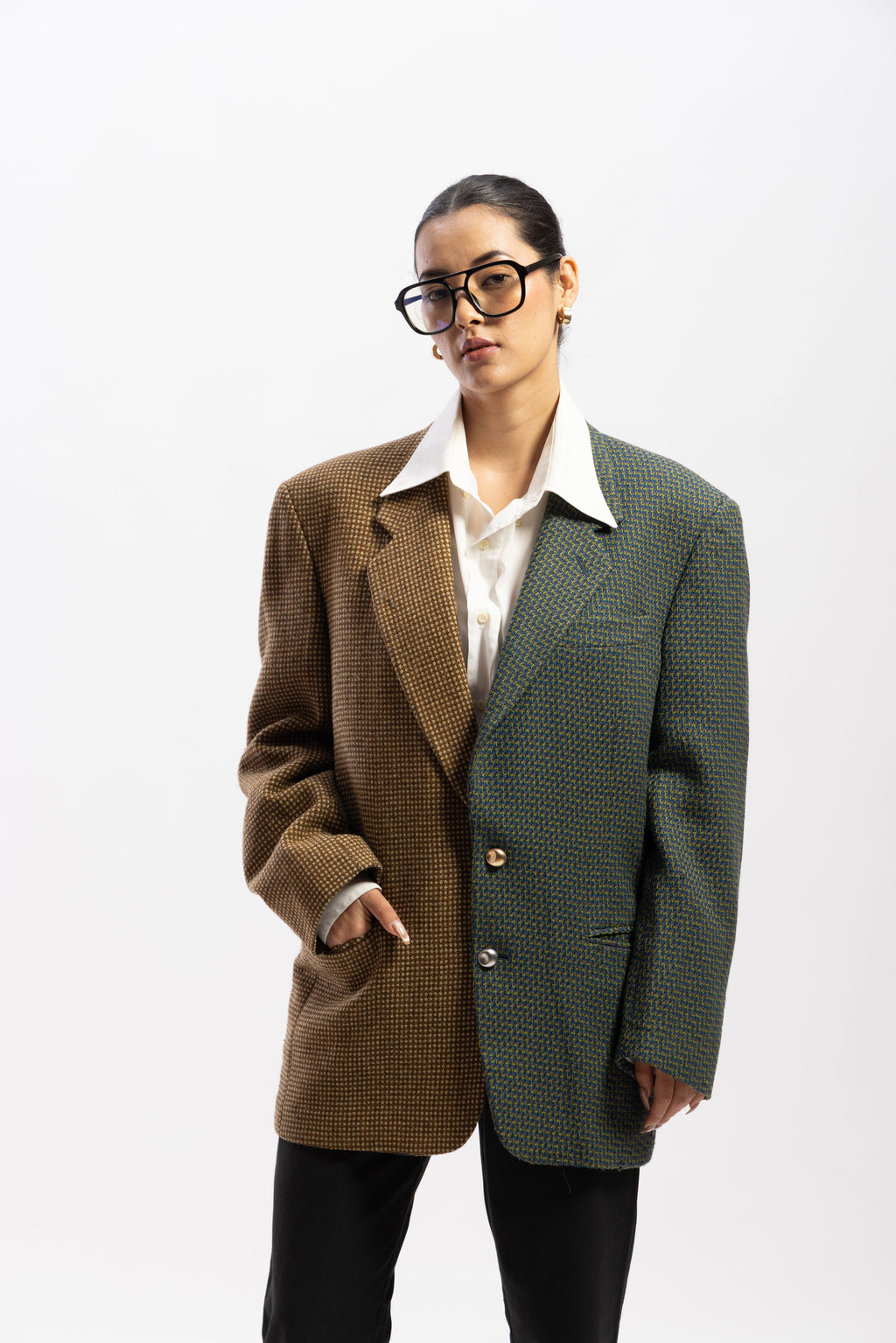 Half and half blazer