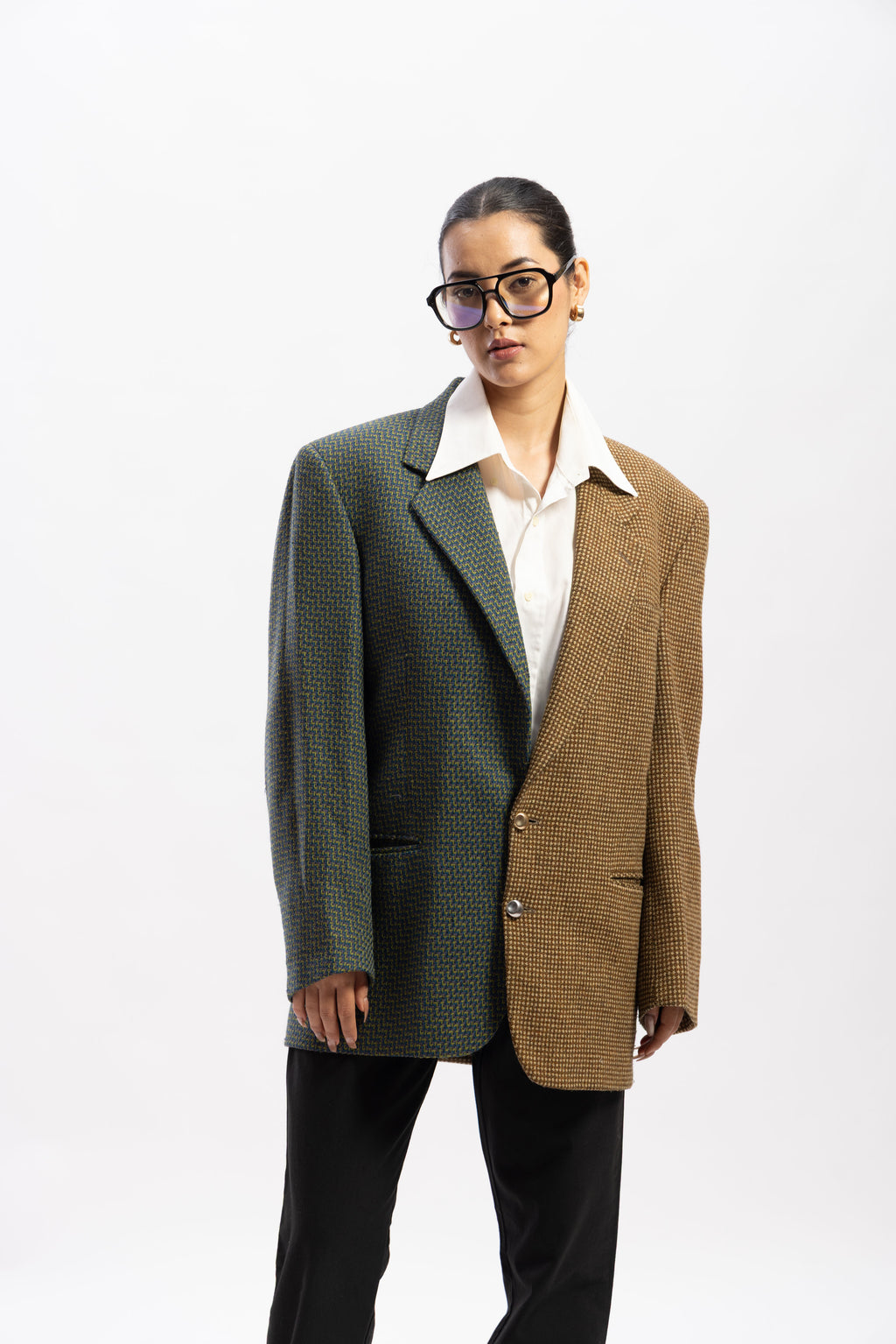 Half and half blazer