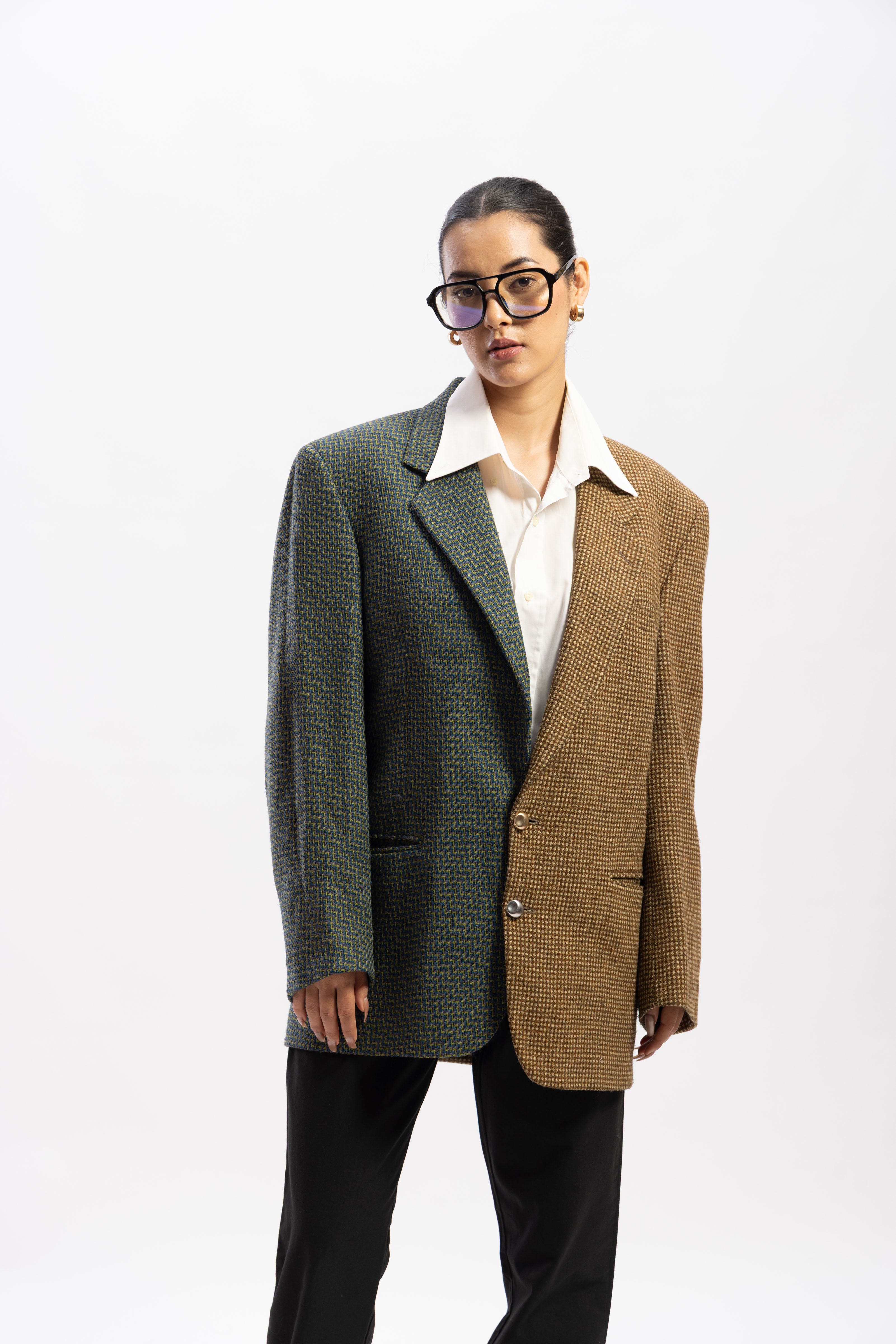 Half and half blazer