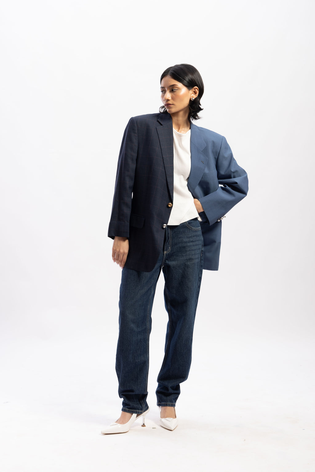 Half and half blazer